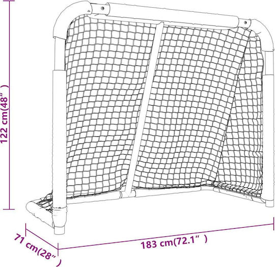 vidaXL Τέρμα Χόκεϊ 183x71x122cm