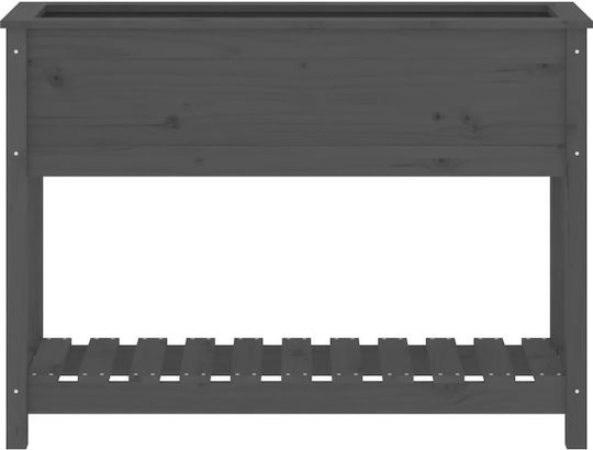 vidaXL Blumenkasten Hölzernes Gray 111.5x34.5x81cm.