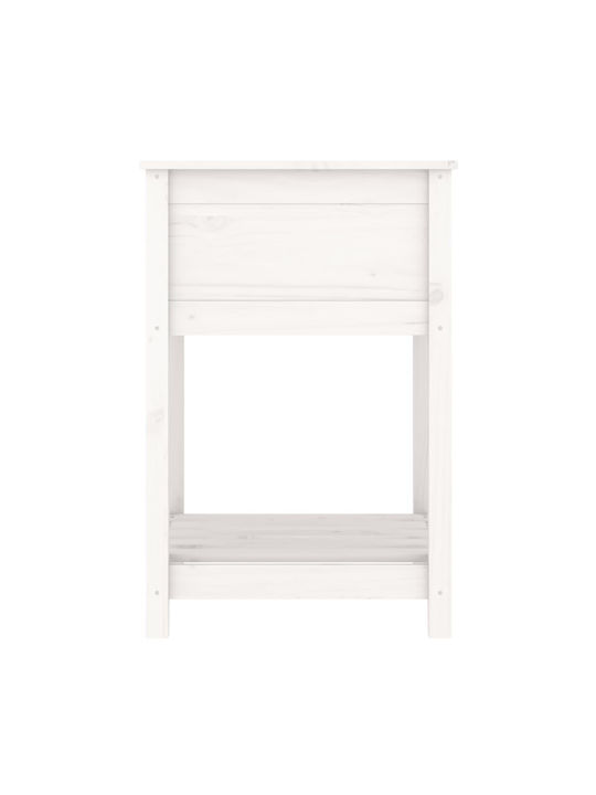 vidaXL Planter Box Lemn Alb 54x54x81cm.