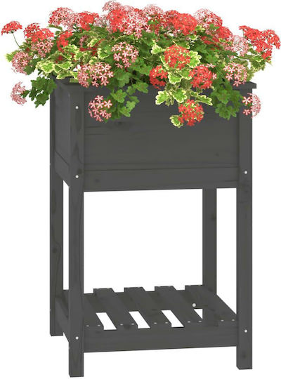 vidaXL Blumenkasten Hölzernes Gray 54x54x81cm.