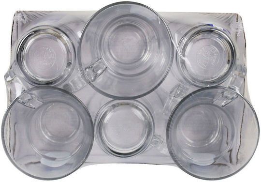 Homestyle Caprice Cană Sticlă Transparentă 220ml 6buc