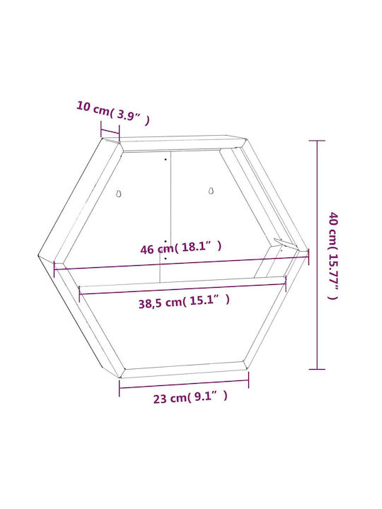 vidaXL Blumentopf 46x40cm Set 2Stück in Gray Farbe 823685