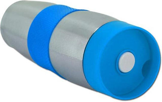 Glass Thermos Stainless Steel BPA Free 380ml Blue with Mouthpiece