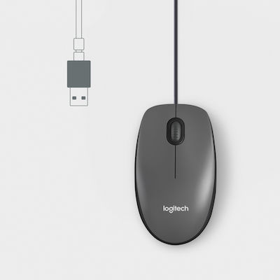 Logitech M100 Wired Mouse Black