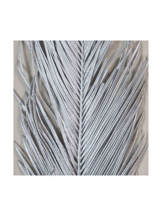 Supergreens Feder Silber Rahmen Holz 40x120cm