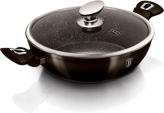 Berlinger Haus Metallic Line Shallow Pot made of Aluminum 3.8lt / 28cm Shiny Black
