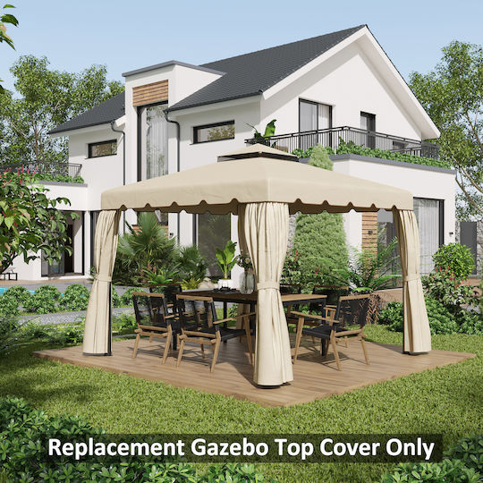 Outsunny Pavillonabdeckung Beige 3x3m