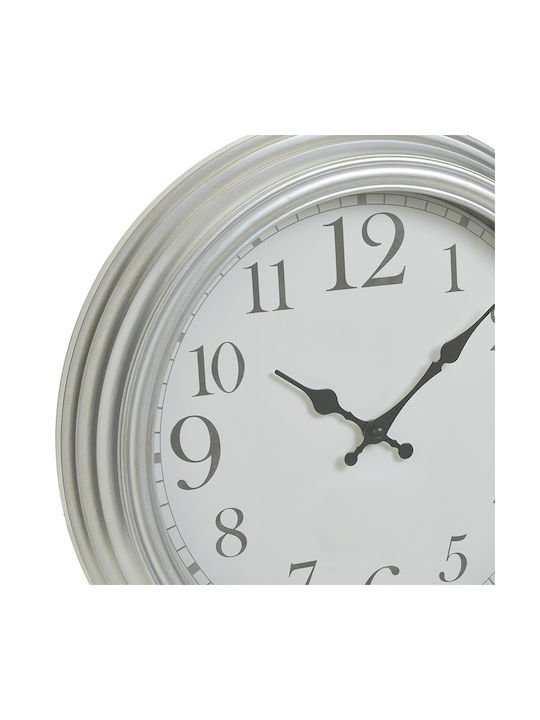 Click Wall Clock Glass Silver Ø41cm