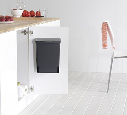 Brabantia Plastic Waste Bin with Pedal Black 10lt