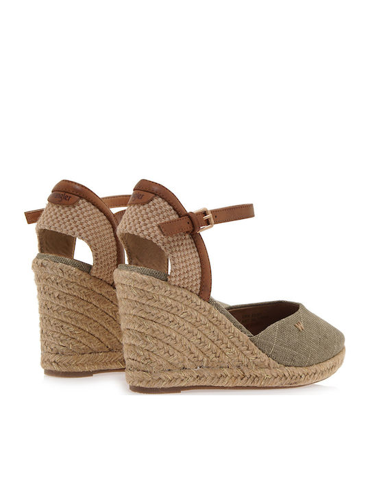 Brava Women's Fabric Platform Espadrilles Taupe