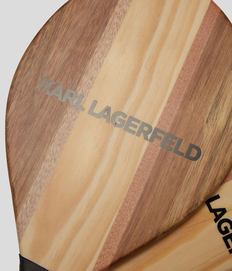 Karl Lagerfeld Essential Σετ Ρακέτες Παραλίας Καφέ με Ίσια Λαβή Μαύρη