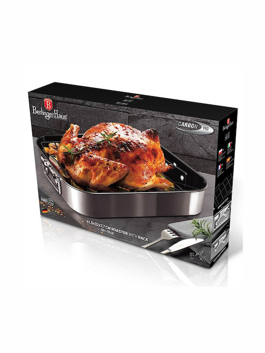 Berlinger Haus Metallic Line Aluminum Rectangular Baking Pan with Non-stick Coating Carbon Pro Edition 28.5x40cm