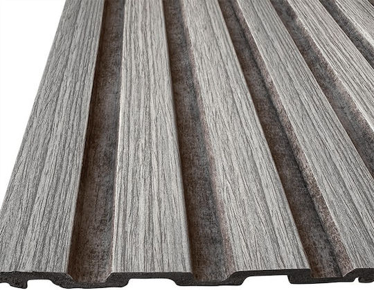 3D Wall Panels Foam with Glue Piano 2 Grey Oak Rust Gray 290x12.2x1.2cm