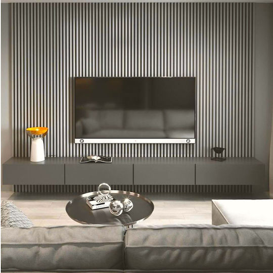 3D Wall Panels Foam with Glue Piano 2 Grey Oak Rust Gray 290x12.2x1.2cm