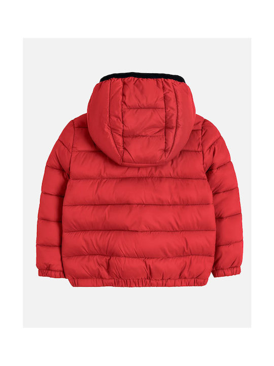 Boys Sports Jacket Red with Ηood -RED