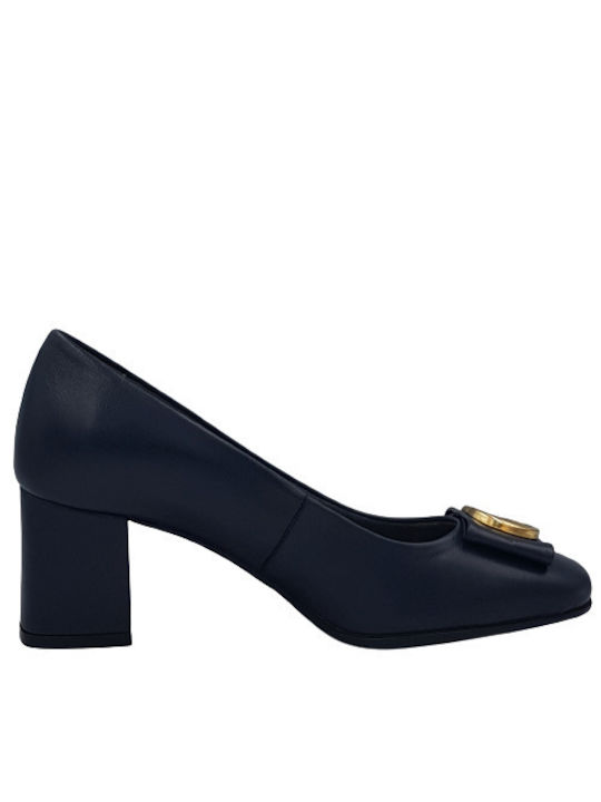 Ragazza Anatomic Leather Navy Blue Medium Heels