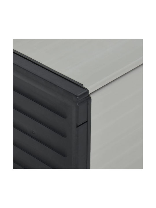vidaXL Кошче Отпадъци Пластмасов Сив 85x34x40см 1бр