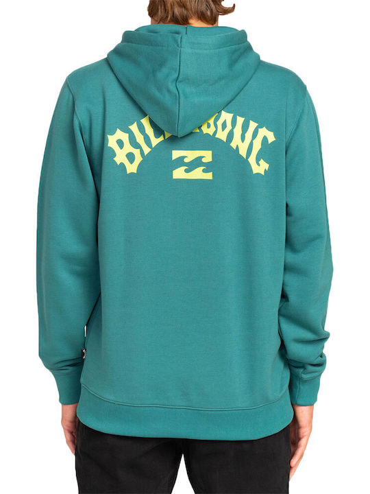 Billabong Arch Wave Po Herren Sweatshirt mit Kapuze und Taschen Petrol Blau