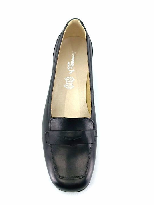 Δερμάτινα Γυναικεία Loafers σε Μαύρο Χρώμα