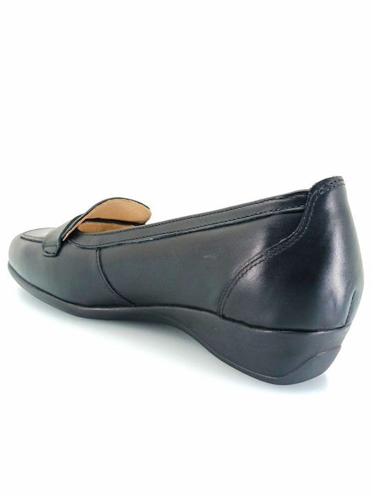 Δερμάτινα Γυναικεία Loafers σε Μαύρο Χρώμα