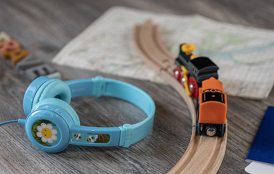 BuddyPhones Travel Kabelgebunden Kinder Am Ohr Kopfhörer Blau