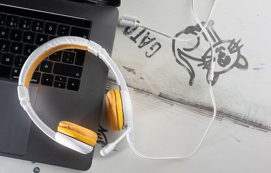 Onanoff BuddyPhones School Wired On Ear Headphones Yelow