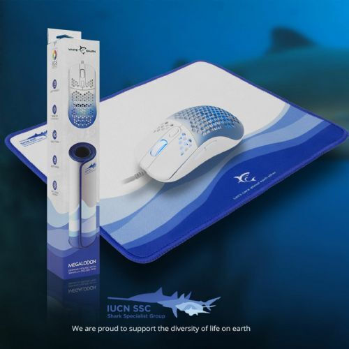 White Shark 6D Gaming Ποντίκι 7200 DPI & Mouse Pad Megalodon