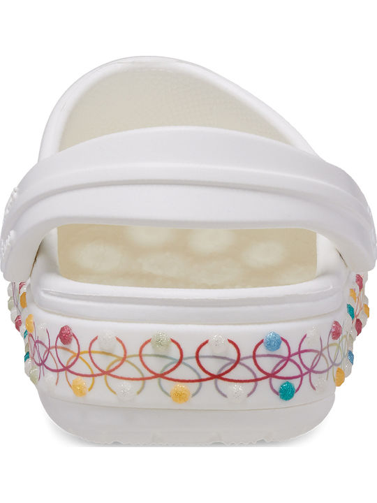 Crocband Children's Anatomical Beach Shoes White