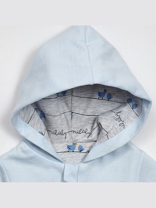 Kids Cardigan with Hood Light Blue