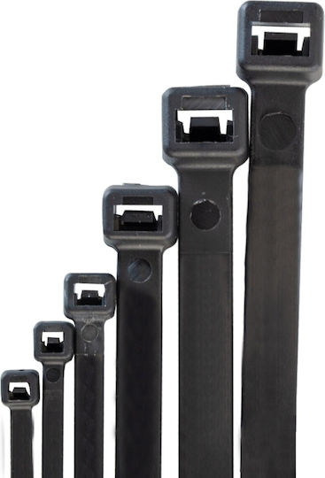 Bormann Δεματικά Καλωδίων Πλαστικά 300mmx3.6mm σε Μαύρο χρώμα (100τμχ) (050414)