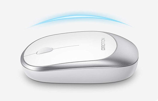 Omoton KB066 Ασύρματο Bluetooth Σετ Πληκτρολόγιο & Ποντίκι Αγγλικό US Ασημί