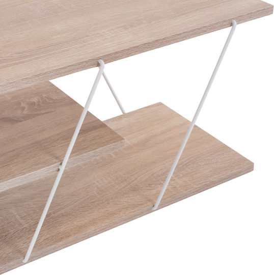 TV Stand Tars Sonoma / White L120xW32xH33cm