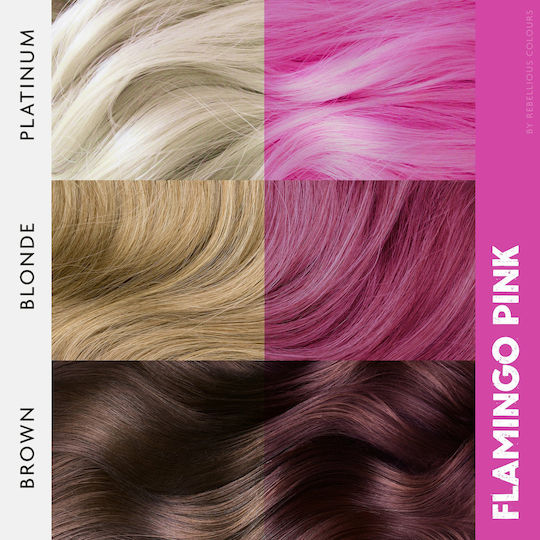 Dorall Collection Rebellious Colours Semi-Permanent Hair Dye Προσωρινή Βαφή Μαλλιών Χωρίς Αμμωνία Flamingo Pink 70ml