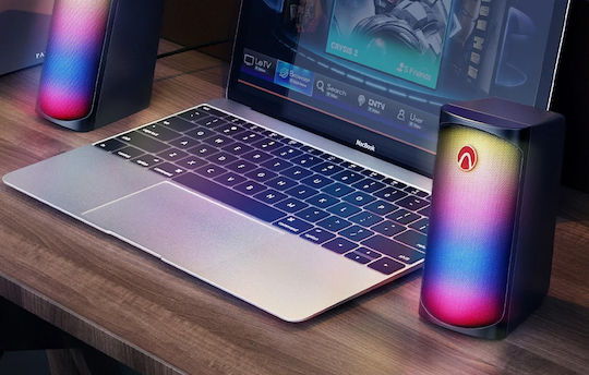 BlitzWolf AirAux 2.0 Speakers with RGB and Bluetooth 10W Black