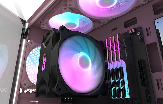 Darkflash DLM21 Mesh Gaming Midi Tower Computer Case with Window Panel Pink
