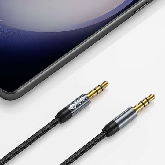 Tech-Protect Cablu Audio 3,5 Mm Male - 3,5 Mm Male Negru 1,5 M Cu Terminale Placate Cu Aur Ultraboost