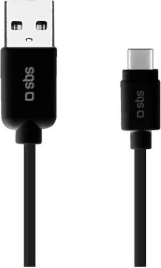 SBS Regular USB 2.0 to micro USB Cable Μαύρο 1.5m (CABLEMICROC15K)