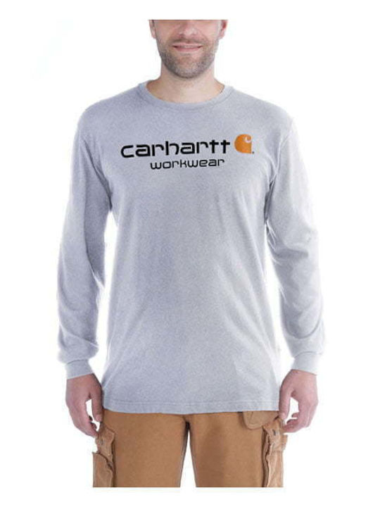 Carhartt Maddock Kern Logo T-shirt L/S Heidekraut grau