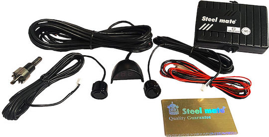 Steel Mate Car Parking System Front Wheel with Screen / Buzzer and 2 Sensors 18mm in Black Color