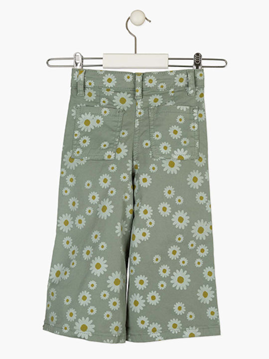 Losan Girls Fabric Pant Green