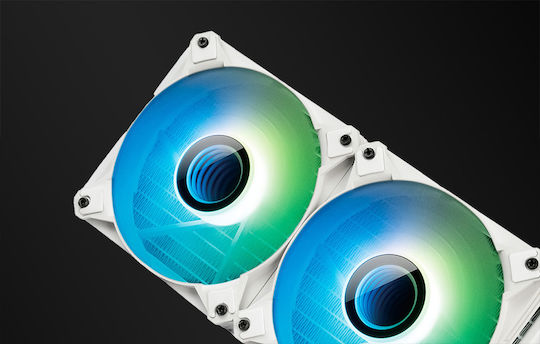 Darkflash DX-240 V2.6 v2 Υδρόψυξη AIO CPU με 2 Ανεμιστήρες 120mm και ARGB Φωτισμό Λευκή
