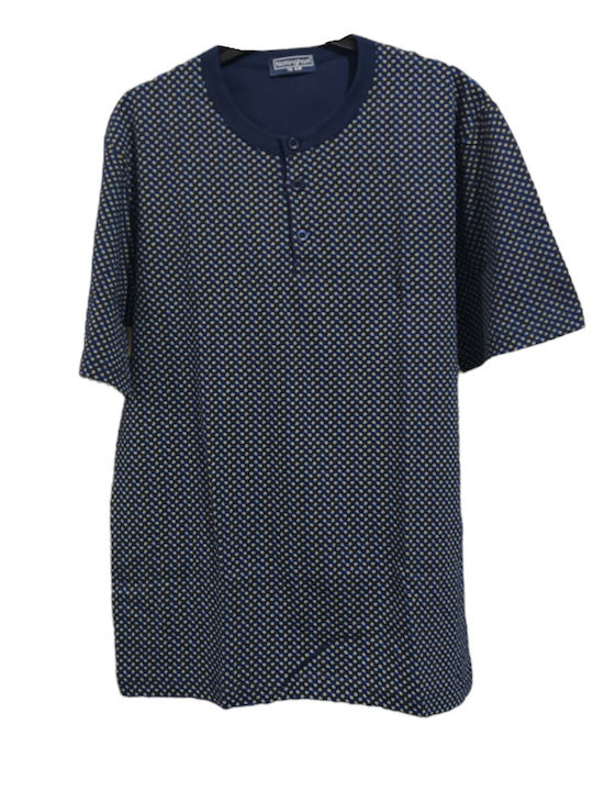 Nottingham Herren Sommer-Pyjama PG40566-BL Marineblau