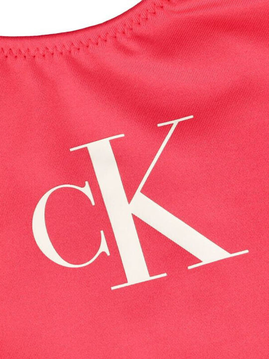 Calvin Klein Παιδικό Μαγιό Ολόσωμο Ροζ