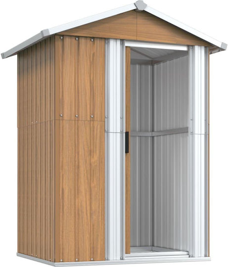 Metallic Garden Shed Galvanized Brown M1.26xW0.975xH1.77m