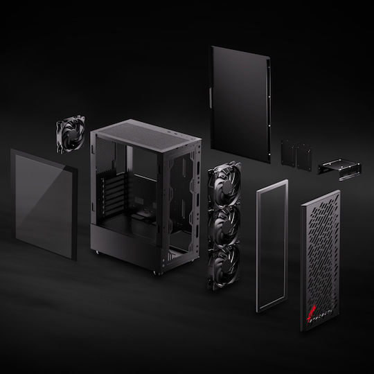 Adata XPG Valor AIR Gaming Midi Tower Computer Case with Black Side Window