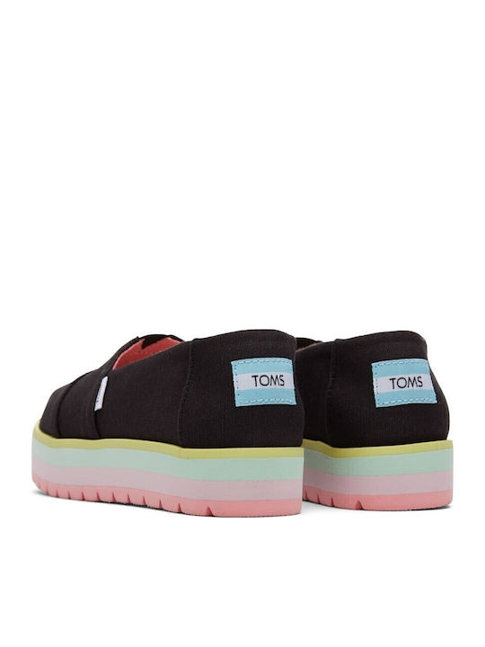 Kids Espradrilles Slip-On Black Alp Platform