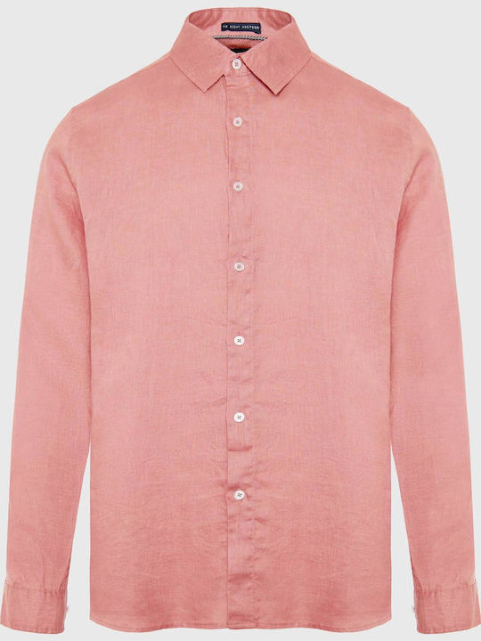 FBM007-00105 Long-sleeved Linen Shirt Terracota