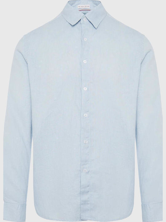 FBM007-00105 Long-sleeved Linen Shirt Foggy Blue