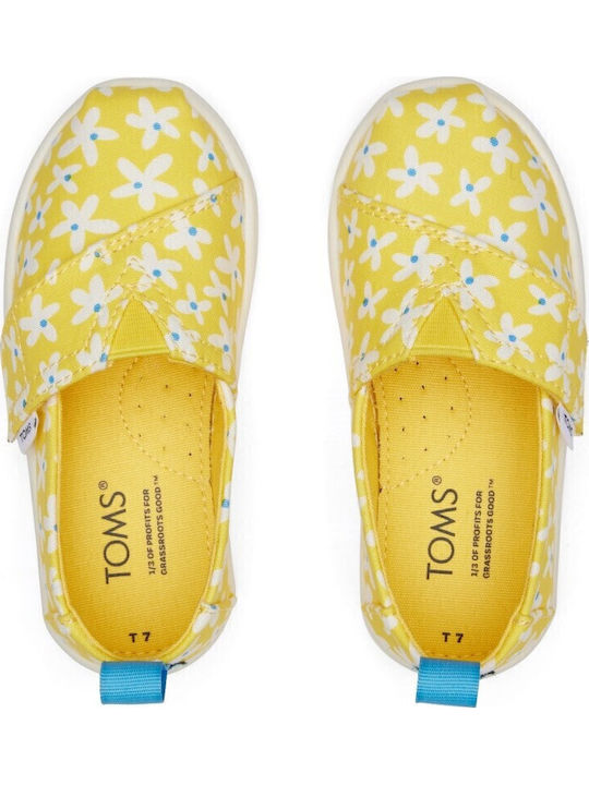 Kids Espradrilles with Hoop & Loop Closure Yellow Alpargata