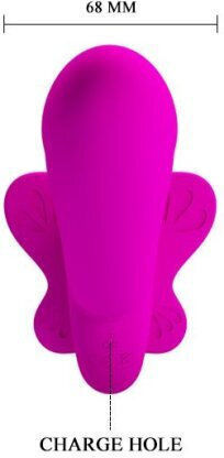 Pretty Love Valerie Fără bretele Strap On cu Dildo 10cm cu vibrație în Culoare Fuchsia
